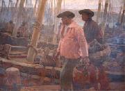 unknow artist Henri Royer Pecheurs cote basque oil painting reproduction